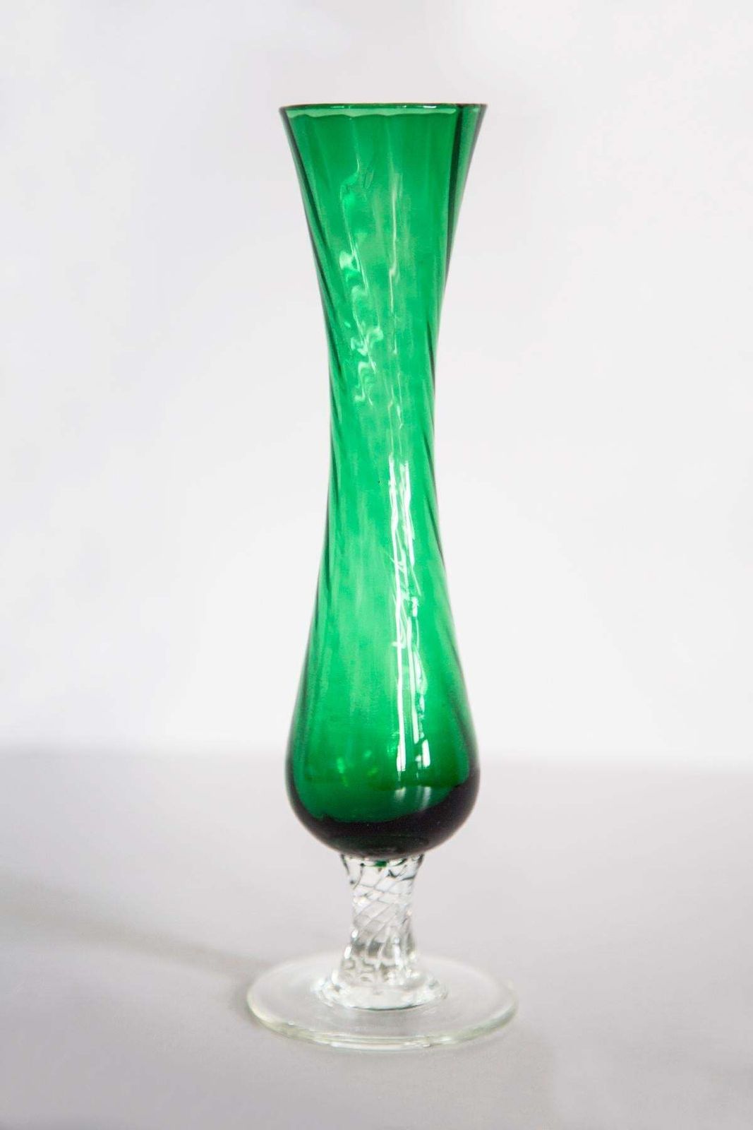 Mid Century Small Green Decorative Glass Vase, Europe, 1960s photo 60.0