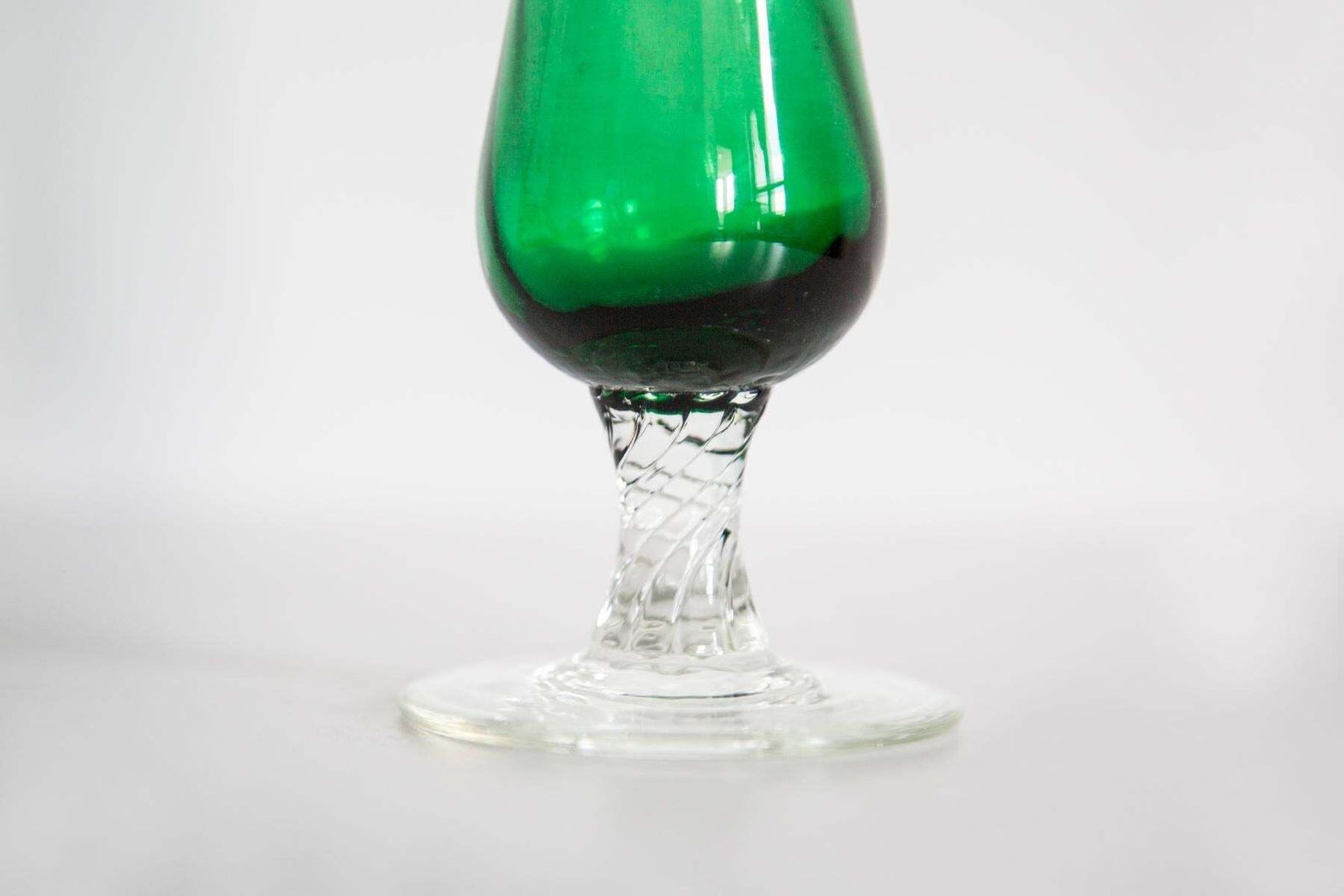 Mid Century Small Green Decorative Glass Vase, Europe, 1960s photo vinterior