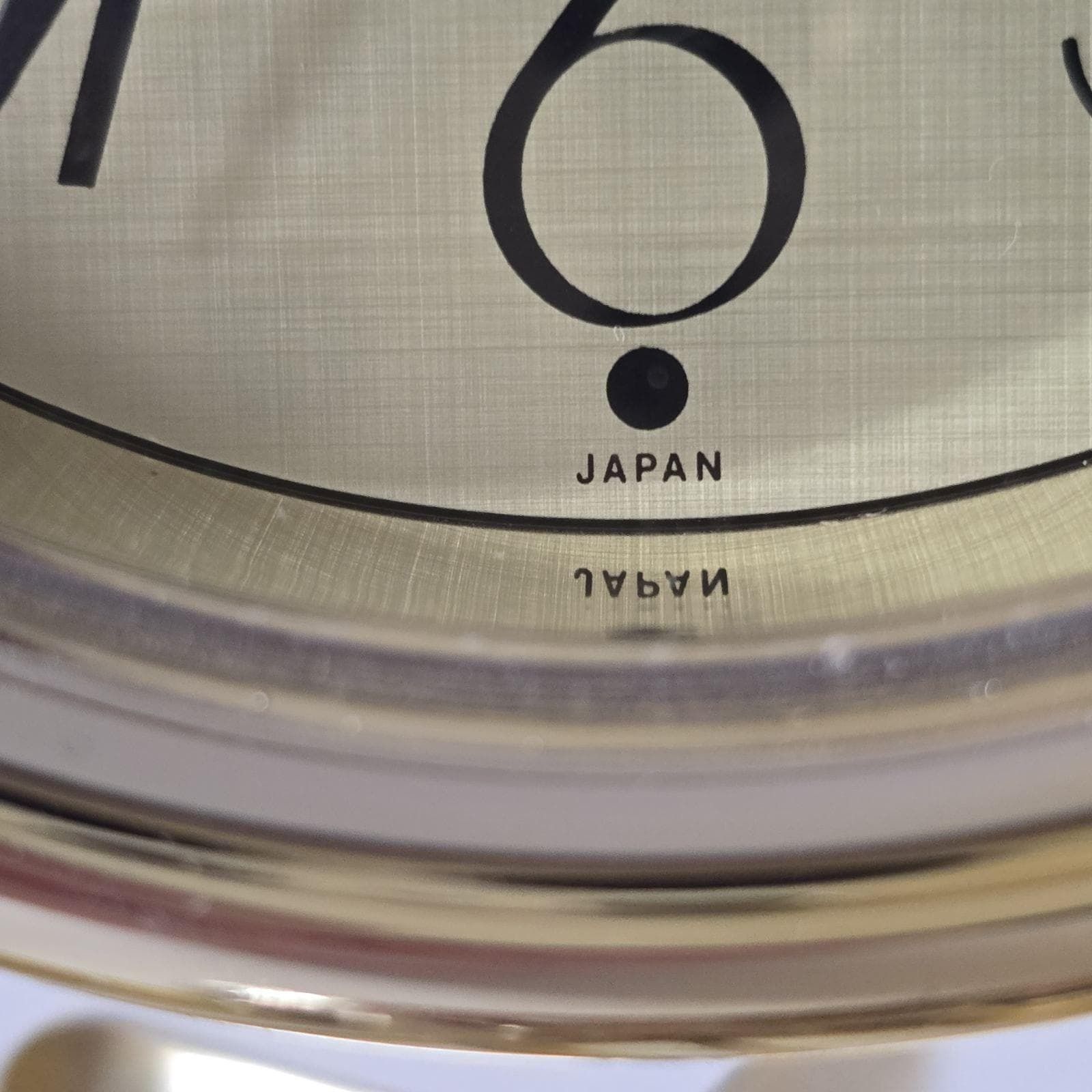 photo furniture Vintage Delightful Citizen Gold Tone Table Clock With Rotating Pendulum Japan, 1980s