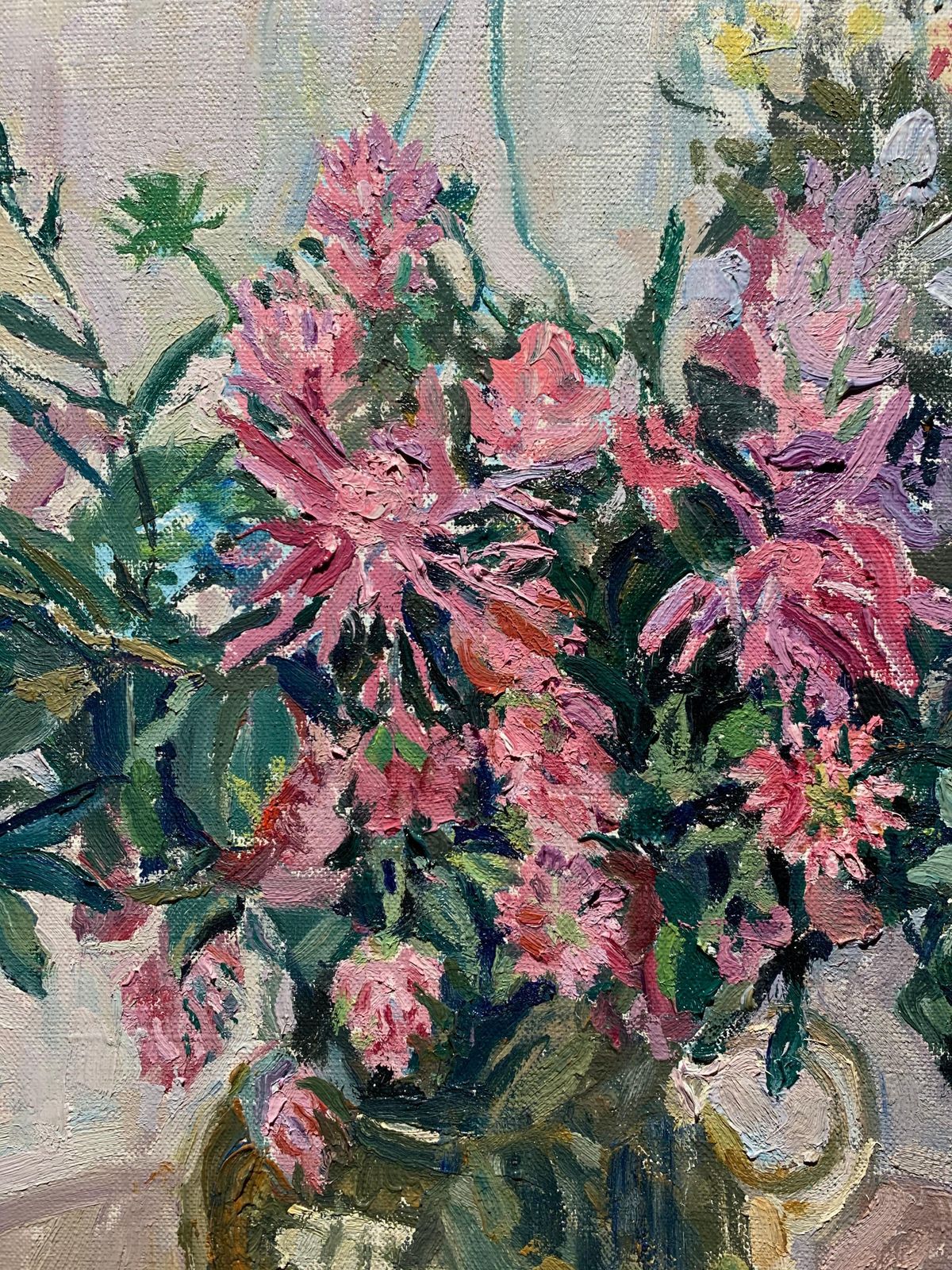 Maya Kopitzeva"Rose Flowers" Rose, Green, Flowers Cm. 66 X 55 Oil1980 photo 6887.0