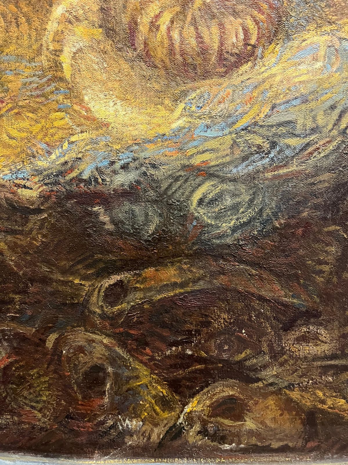 Giacomo Soffiantino"Fossils And Shells" Oil Cm. 100 X 120 Yellow, Brown  19601960 photo 6887.0
