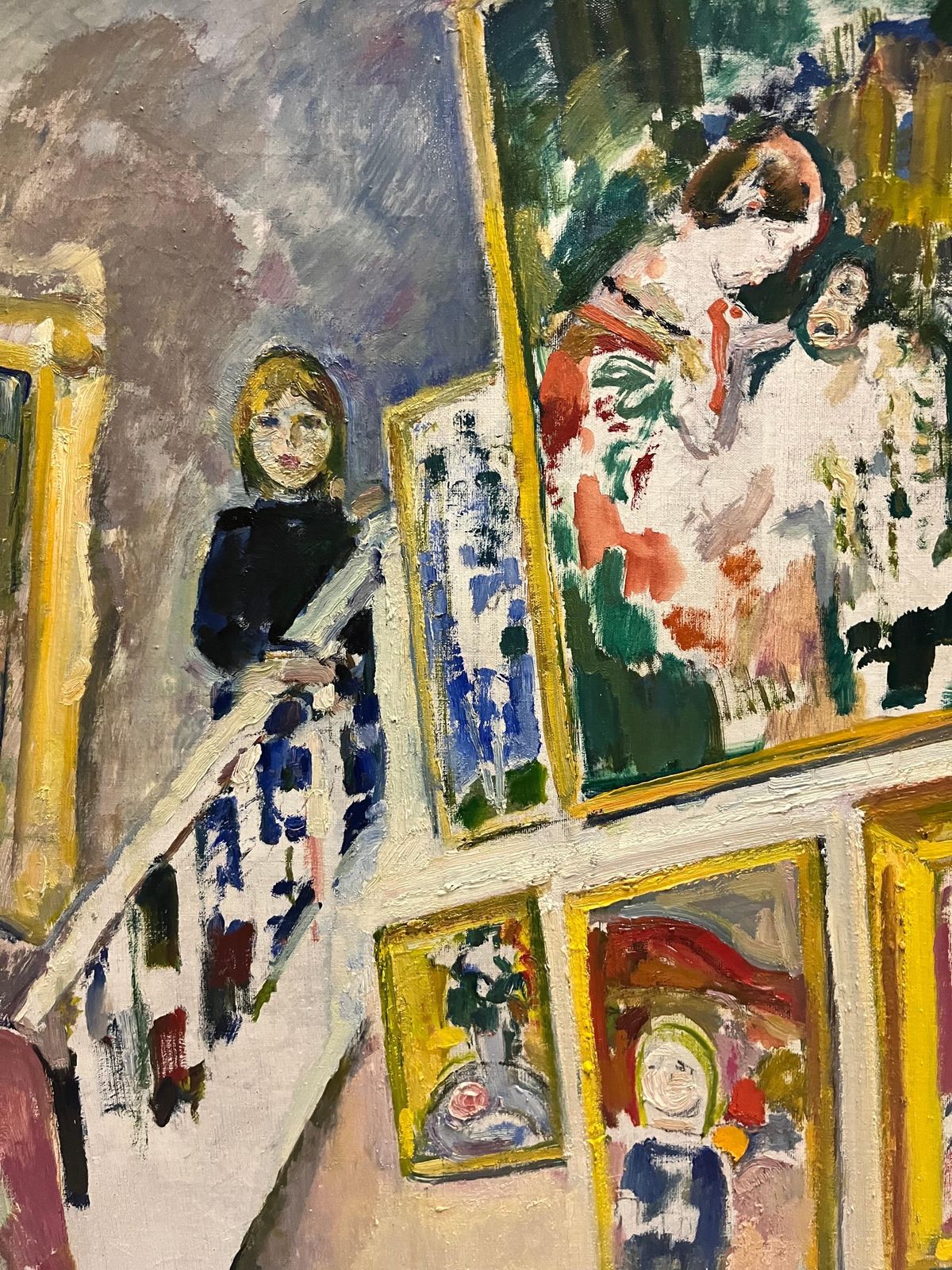 Gleb Savinov"Interior With Little Girl" Oil  Cm. 64 X 81  19771977 photo furniture