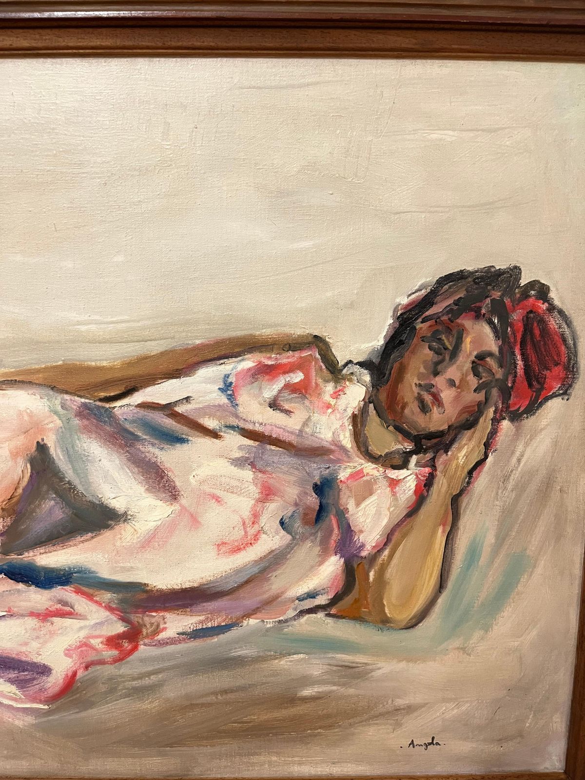 Edgardo Corbelli"Angela"  Oil  Cm. 100 X 70  19791979 photo Art