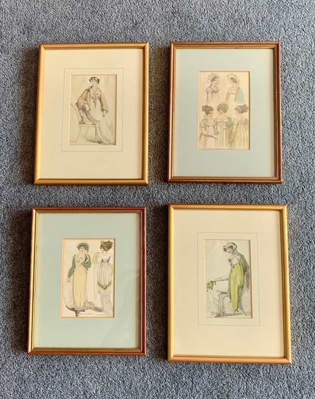 Set Of 2 Antique Ladies Fashion Prints photo 65.0