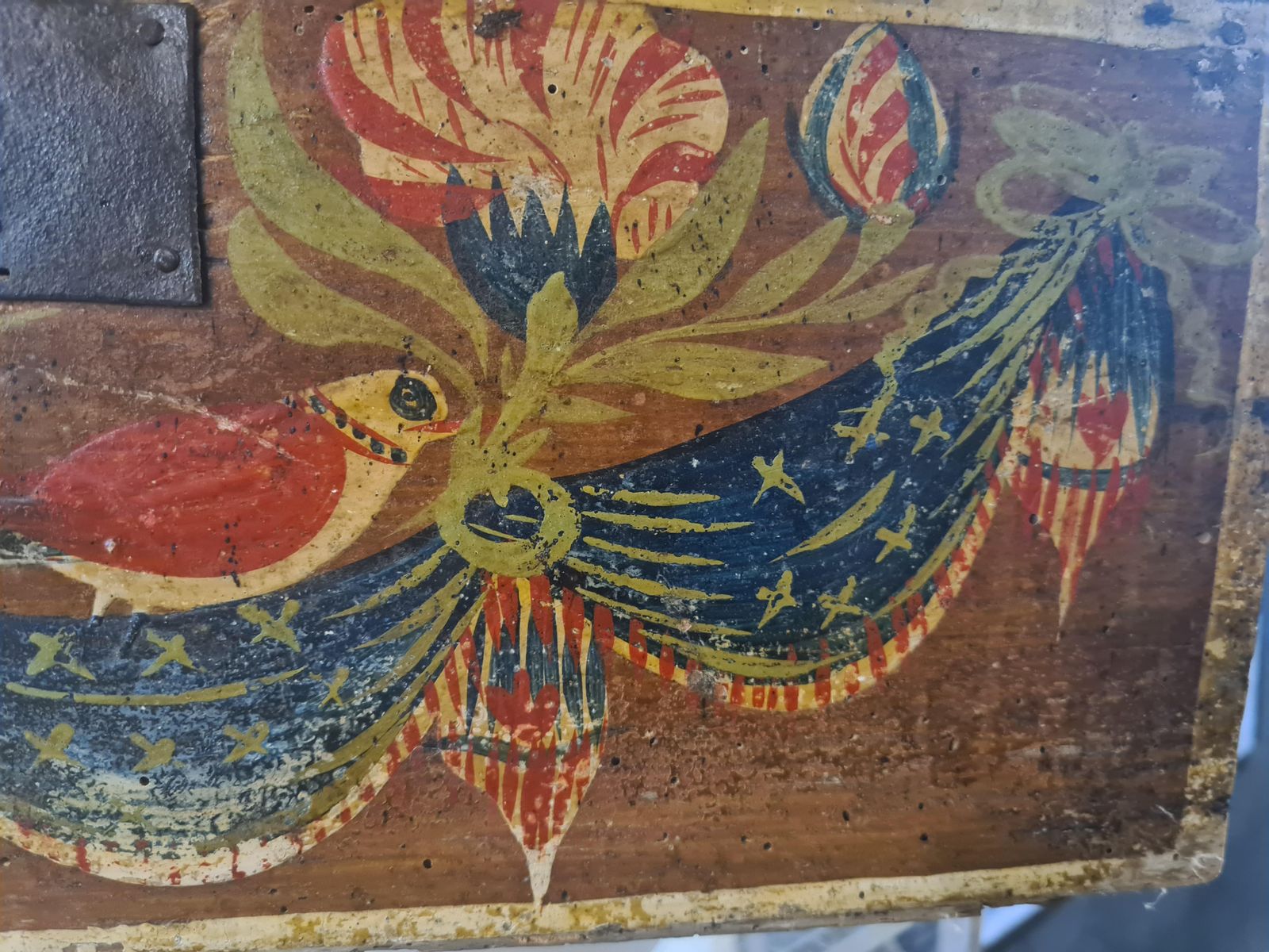Unknownwedding Chest Of Corinne De Blaru, French 19th Century Folk Art Painted1840s photo furniture