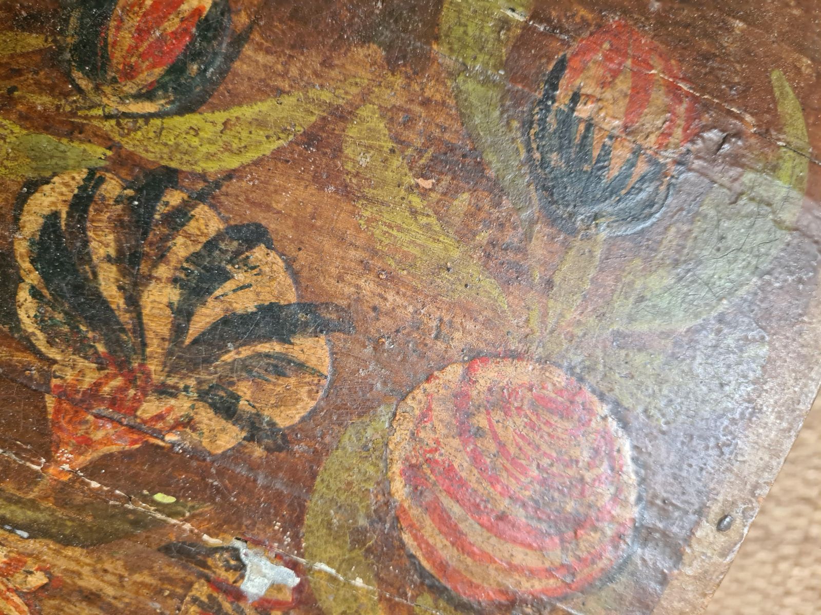 photo vinterior Unknownwedding Chest Of Corinne De Blaru, French 19th Century Folk Art Painted1840s