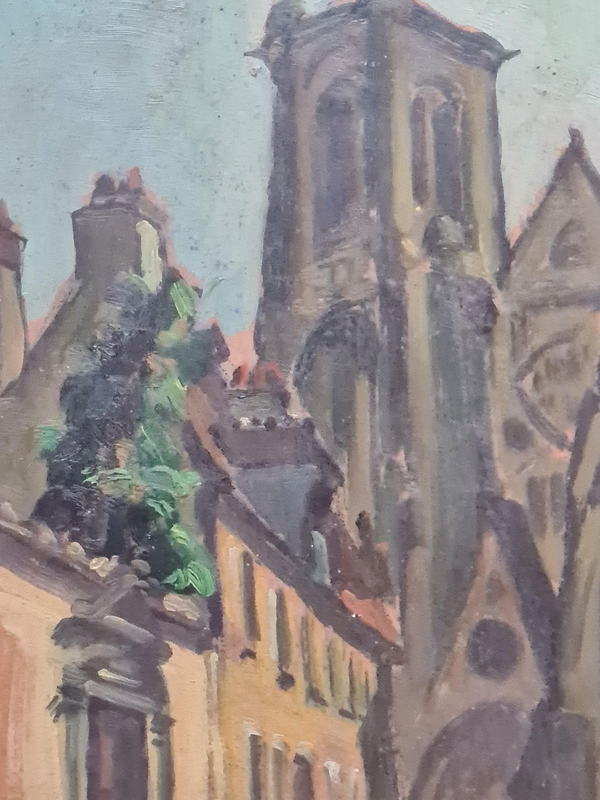 Jacques Buecherfauvist Impressionist Cityscape Street In Bruges Follower Of Maurice De Vlaminck photo 413.0