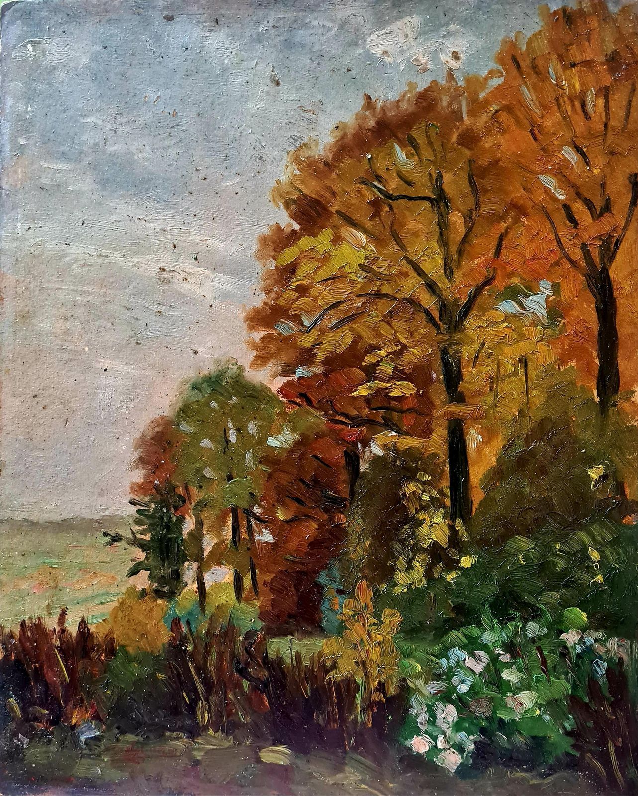 Georges Guerinfrench Impressionist Barbizon School Landscape, Autumn Glory And Azeleas1937