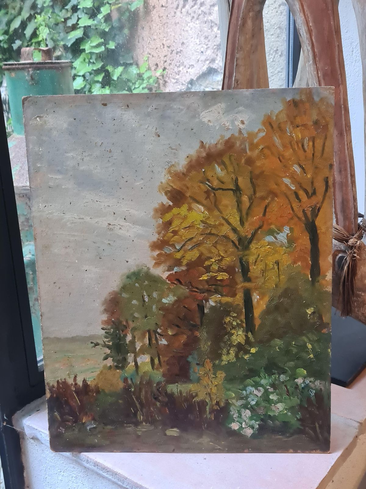 Art Georges Guerinfrench Impressionist Barbizon School Landscape, Autumn Glory And Azeleas1937 photo