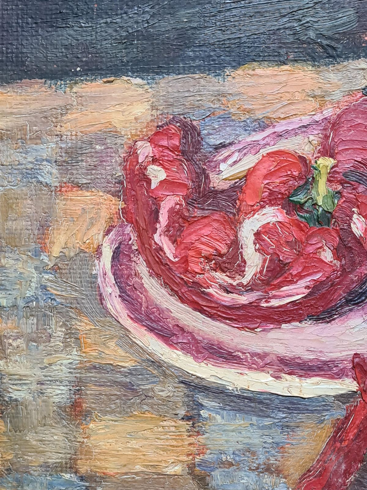 Charles H Imbertfrench Post Impressionist Still Life, Red Peppers, Homage To Cezanne1962 photo buy