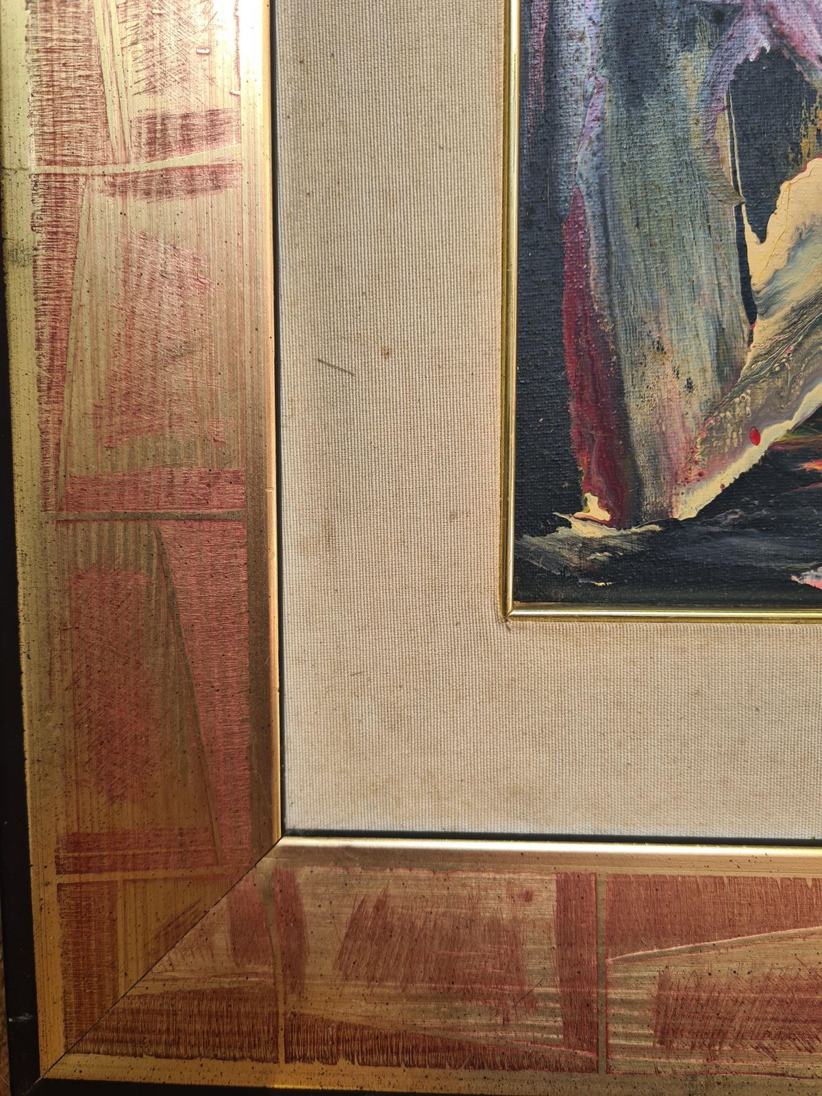 photo furniture Abstrusfrench Abstract Expressionist Oil On Canvas, Les Alliance Au Crepuscule2000