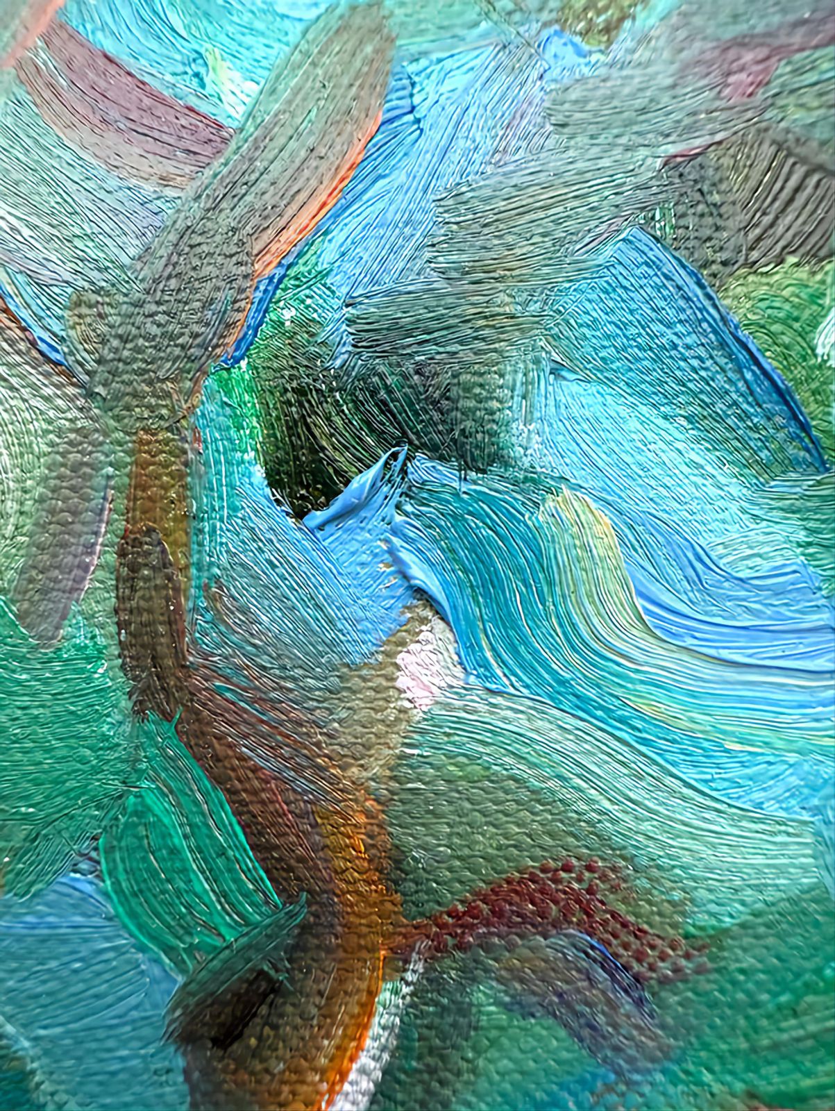 Bernadette Van Baarsen Contemporary Expressionist Oil On Linen. 'Chêne De Bastigales'.2023 photo buy