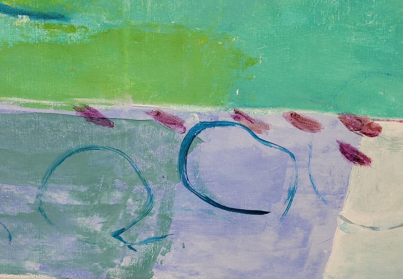 Christian Manoury Abstract Expressionist Color Field Acrylic On Canvas.  Les Champs XII.2020 photo furniture