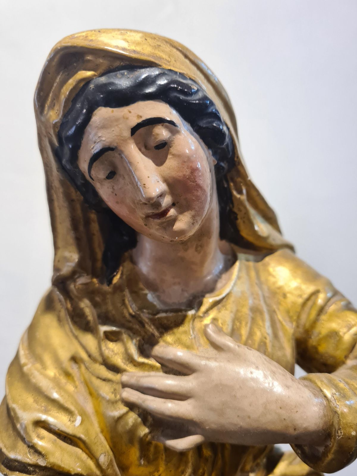 Unknownfrench Polychrome And Gilded Statue Of The Virgin Mary1880s photo furniture