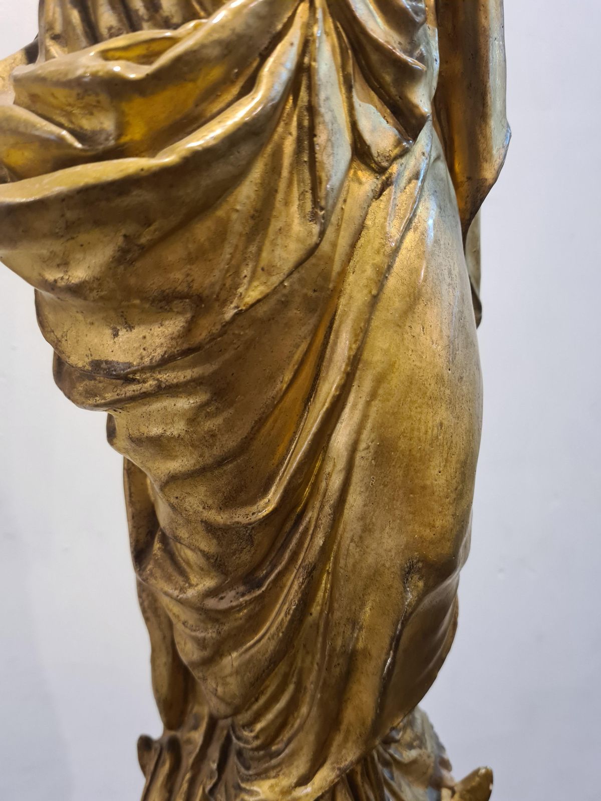 Unknownfrench Polychrome And Gilded Statue Of The Virgin Mary1880s photo Art