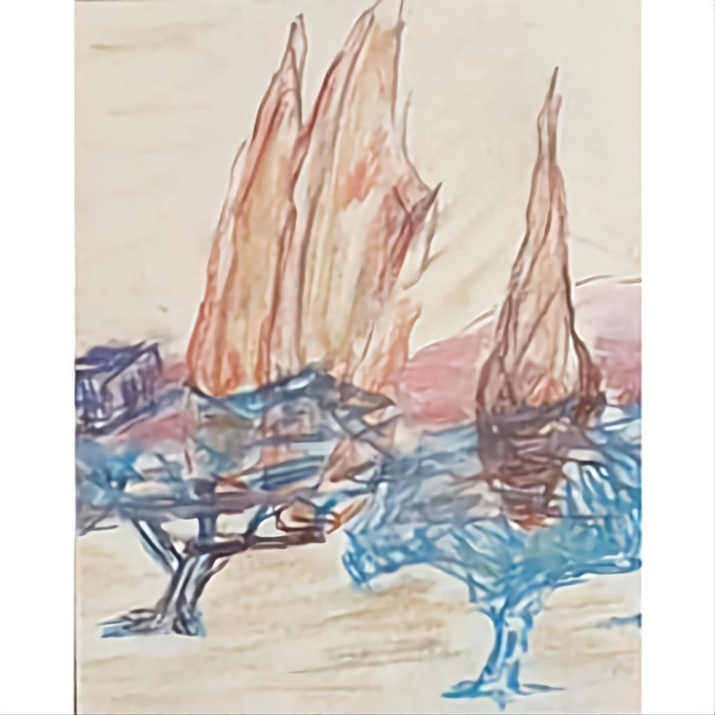 Bernadette Van Baarsen 'Saint Jean No.5' Contemporary Fauvist Pastel.2022 photo furniture