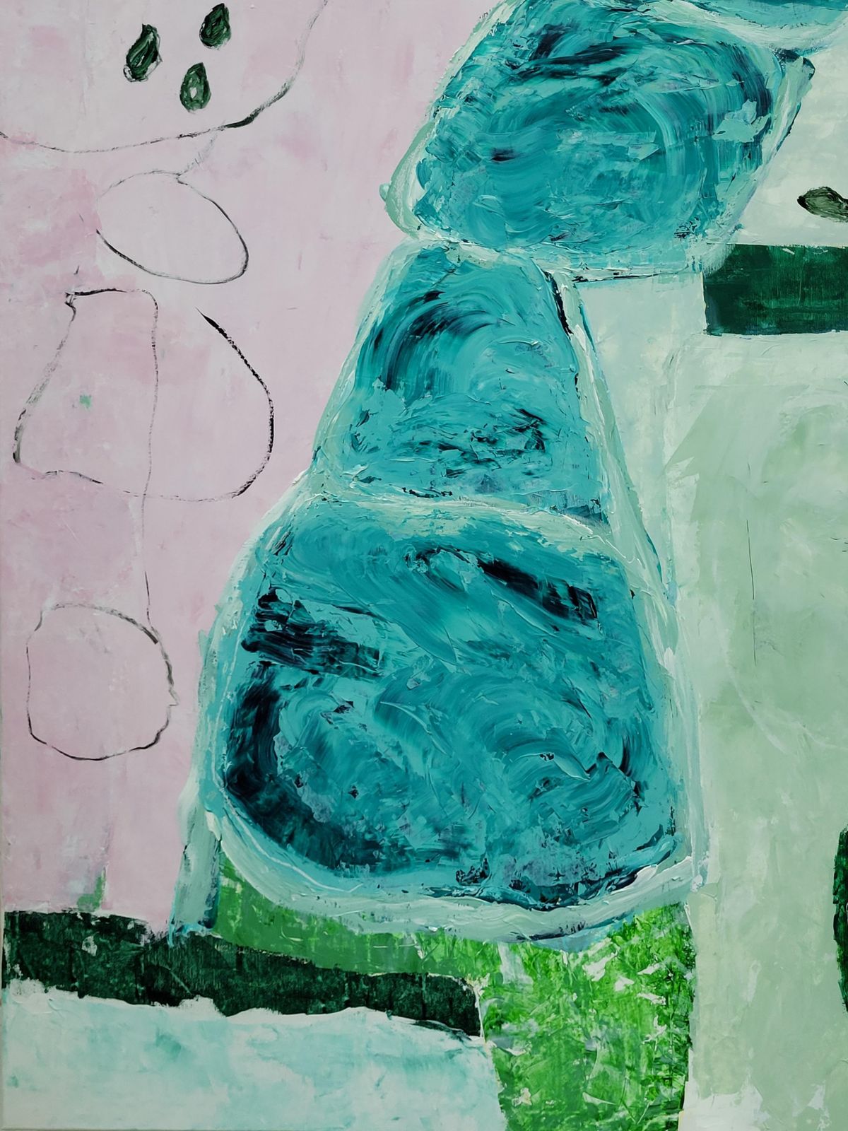 Christian Manoury Contemporary Abstract Expressionist Color Field Landscape, Les Champs V2019 photo furniture