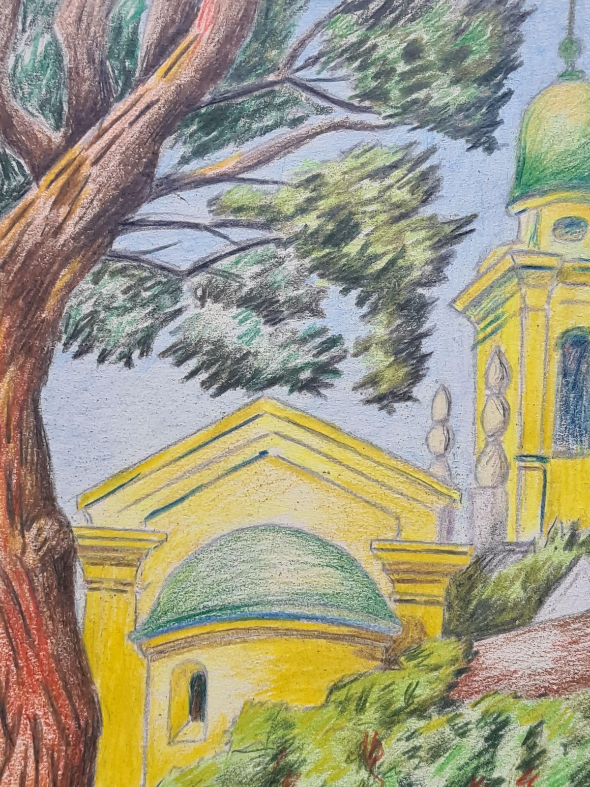French Mid Century Drawing, 'Ligne Claire' After Hergé, Nice, South Of France1969 photo vintage