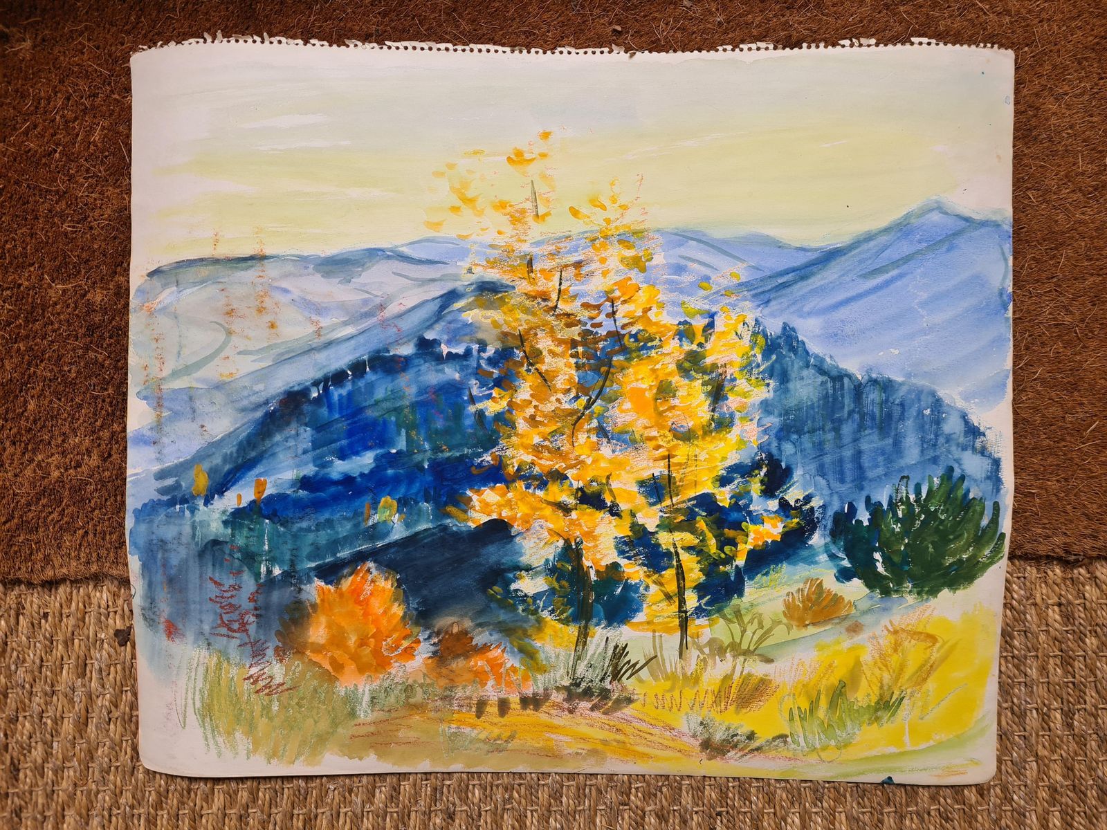 G Ricardfauvist Color Field Landscape, Autumn Leaves. photo vinterior