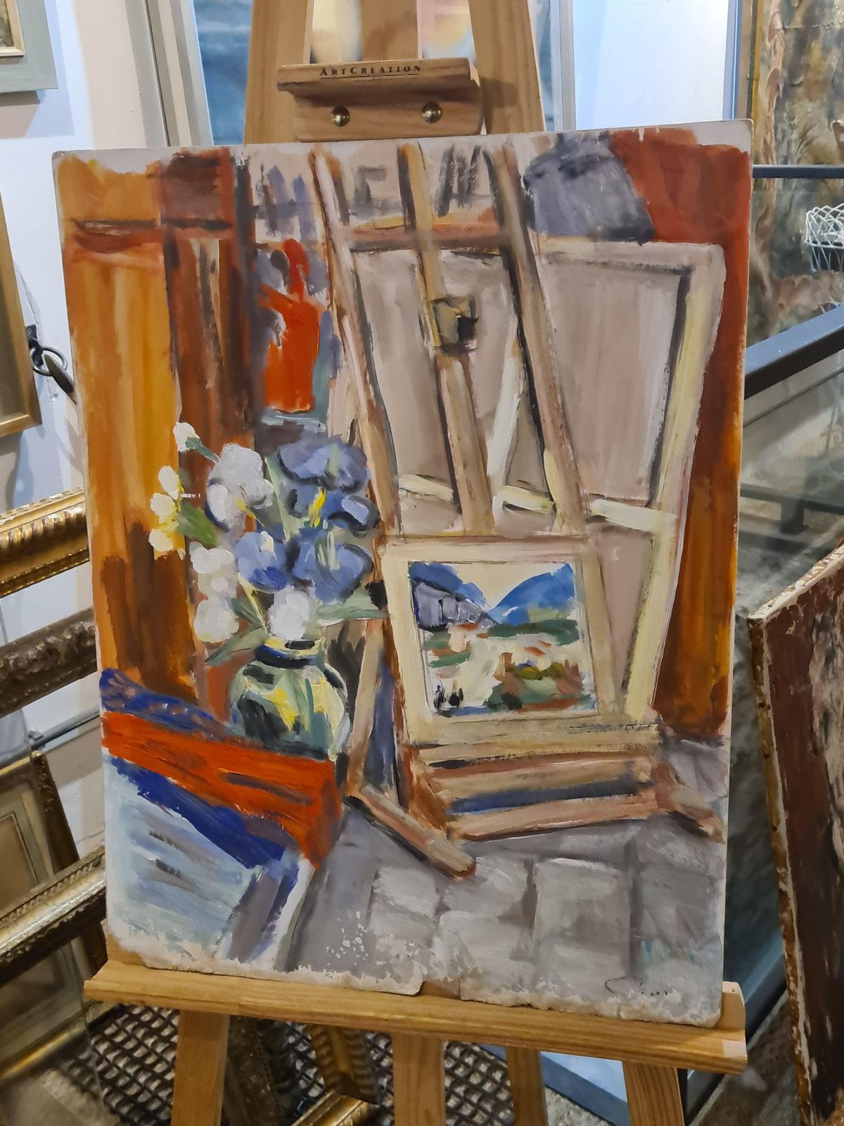 photo for sale Colourful French Interior View, The Artist's Atelier, Chez Marie Astoin From 2002 By Claude Gemy