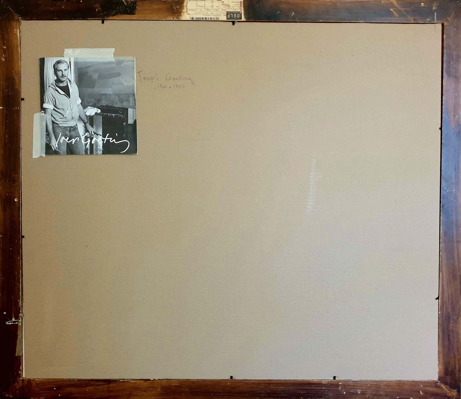 2411.0 Abstract Expressionist Acrylic And Oil On Paper From 1972 Byjoep Goeting photo