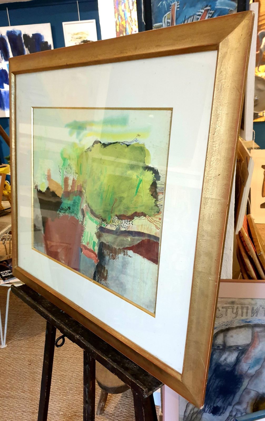 photo buy Abstract Expressionist Acrylic And Oil On Paper From 1972 Byjoep Goeting