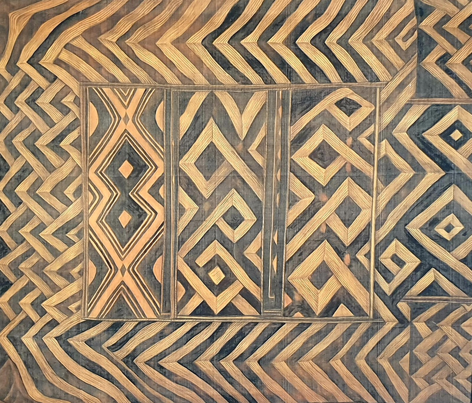La Roche Laffitte, Painting Of An Antique Caucasian 'Kuba' Tribal Item, Watercolour On Silk photo furniture