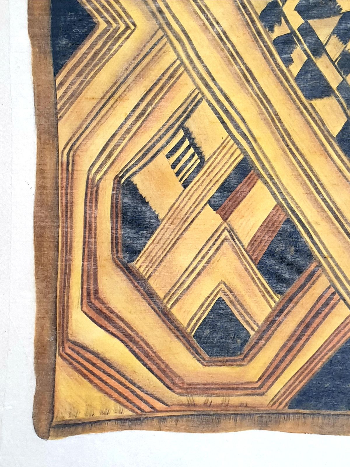 La Roche Laffitte, Painting Of An Antique Caucasian 'Kuba' Tribal Item, Watercolour On Silk photo Art