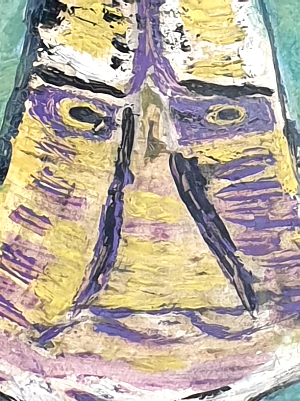 Abstract Expressionist Cobra Style Fantastical Figure. Acrylic On Card By A Nuchy photo for sale