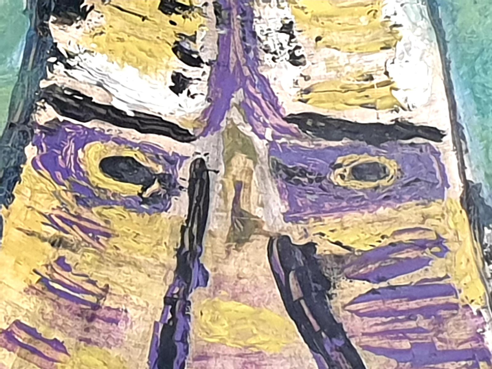 Abstract Expressionist Cobra Style Fantastical Figure. Acrylic On Card By A Nuchy photo Art