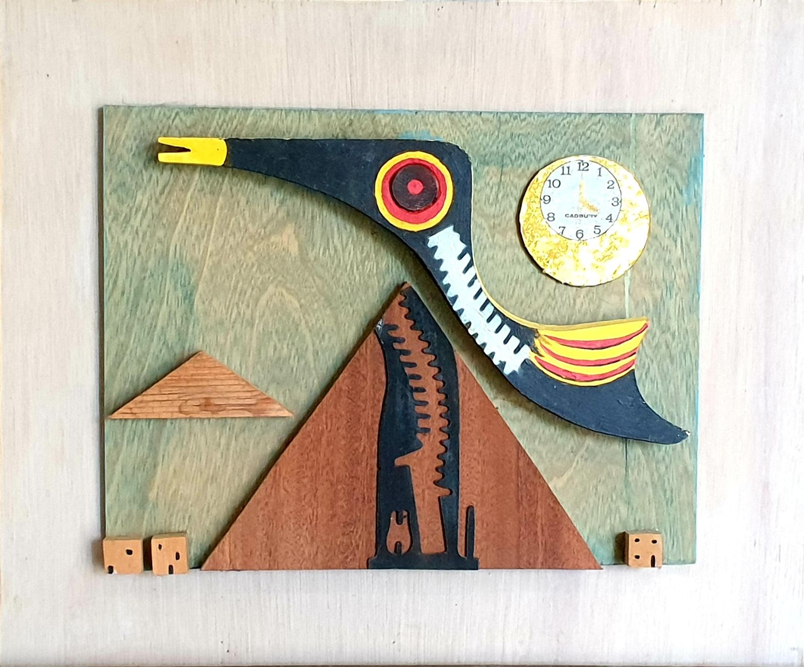 Derek Carruthers Surrealist Mixed Media Sculptural Assemblage, 'Toucan'. photo furniture