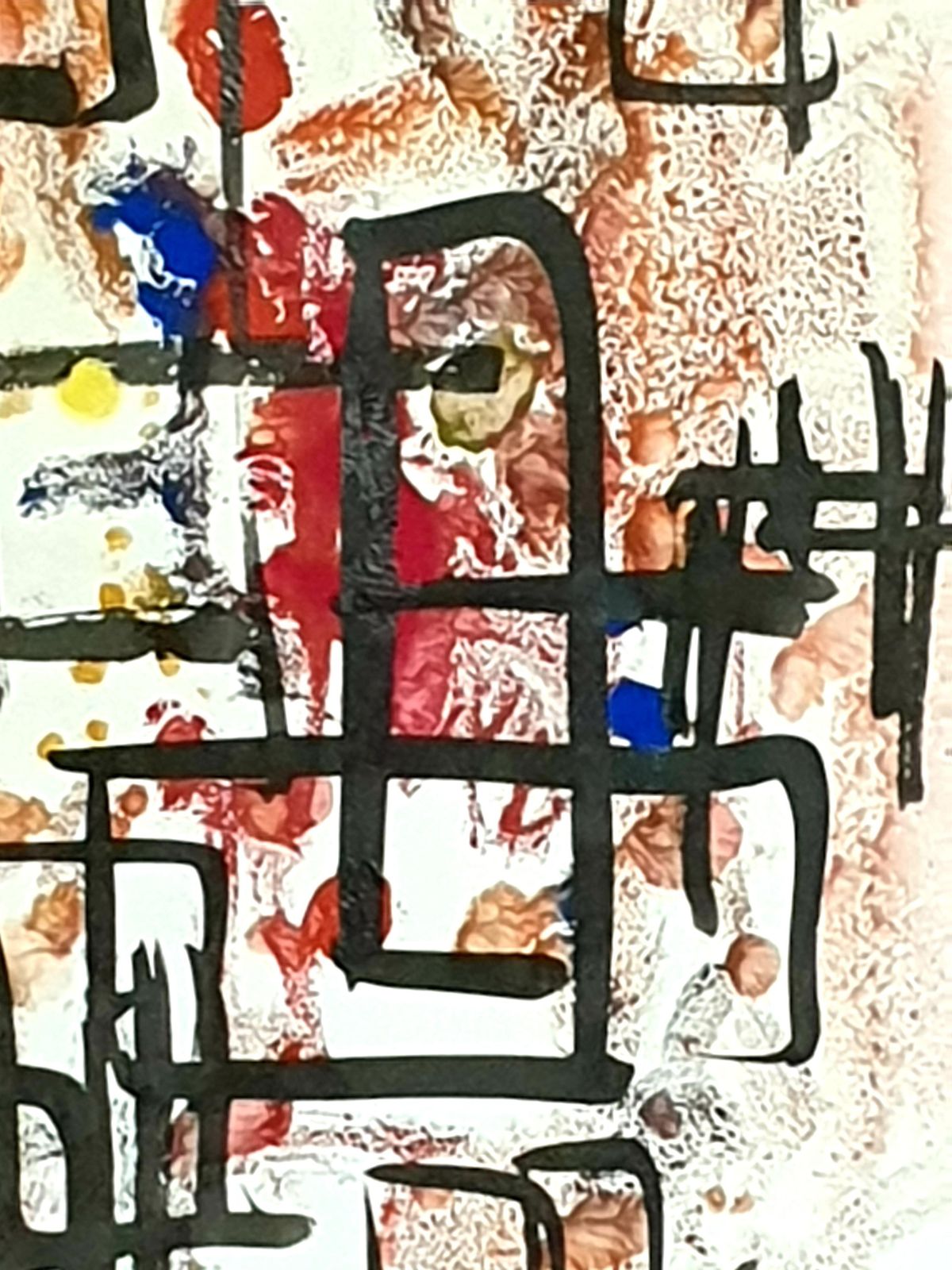 Abstract Expressionist Belgian Gouache On Paper, 1970s By André Pierard photo vintage