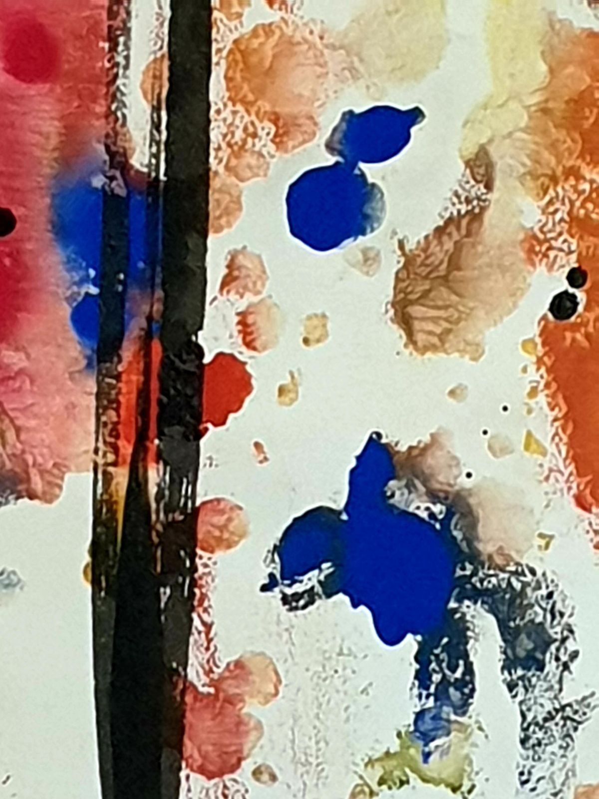 photo furniture Abstract Expressionist Belgian Gouache On Paper, 1970s By André Pierard