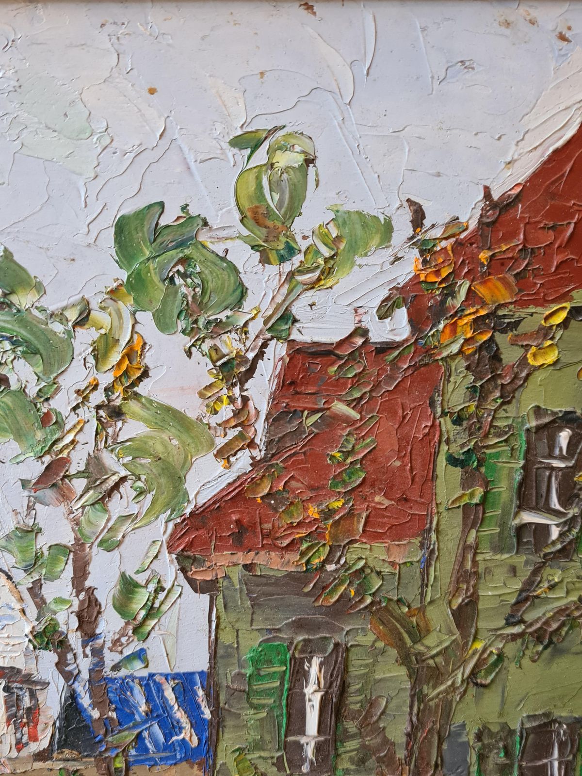 Bernard Vivier, French Expressionist Oil, La Place Du Tertre Montmartre And Sacrè Coeur Paris. (1960s) photo Art