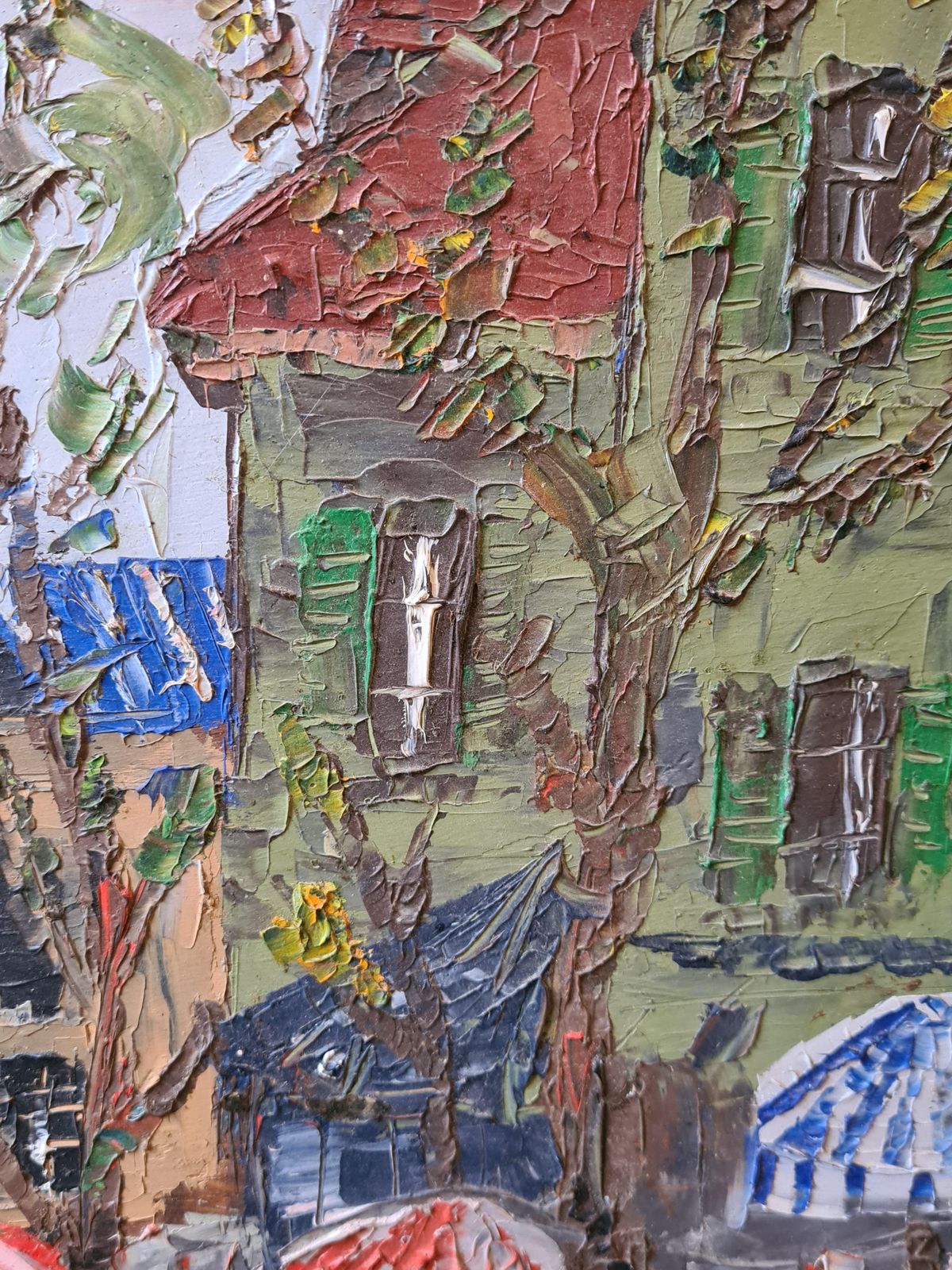 Bernard Vivier, French Expressionist Oil, La Place Du Tertre Montmartre And Sacrè Coeur Paris. (1960s) photo 948.0