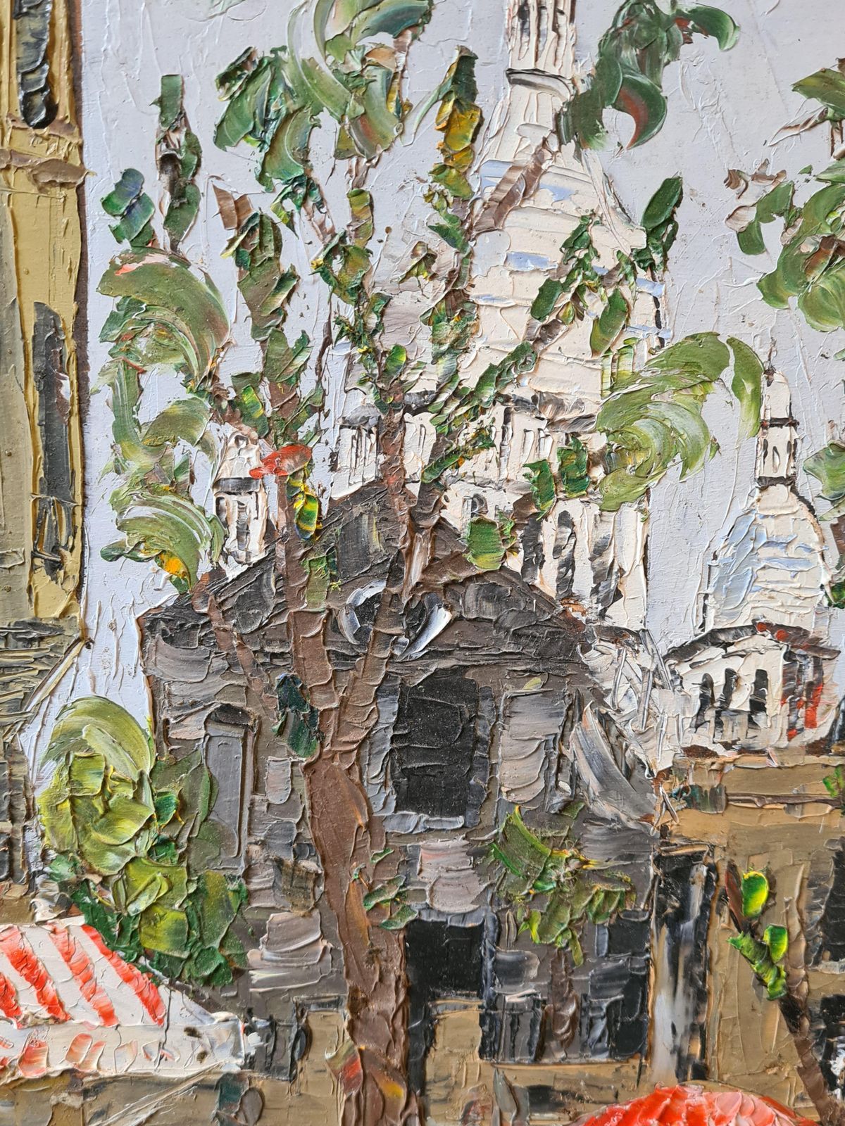 Bernard Vivier, French Expressionist Oil, La Place Du Tertre Montmartre And Sacrè Coeur Paris. (1960s) photo buy