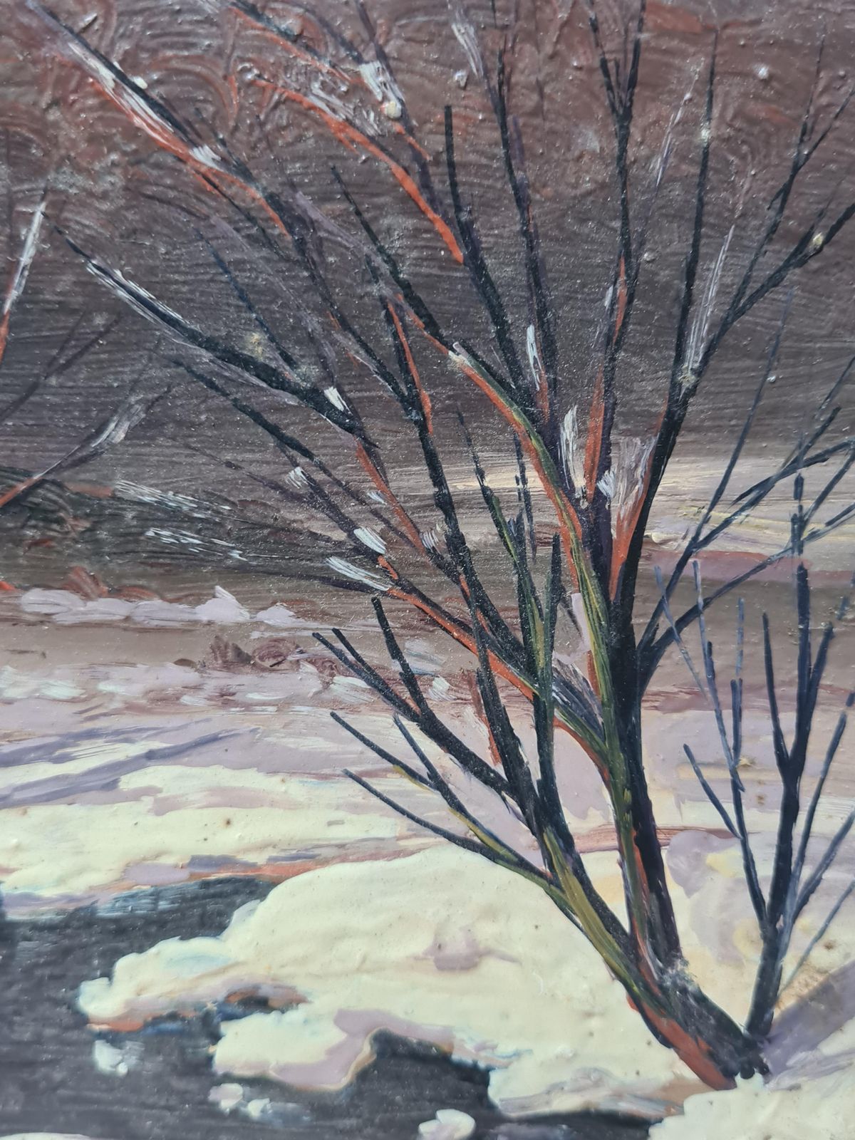 Boggio, A Winter Wonderland, Barbizon School Snowscape. photo vinterior