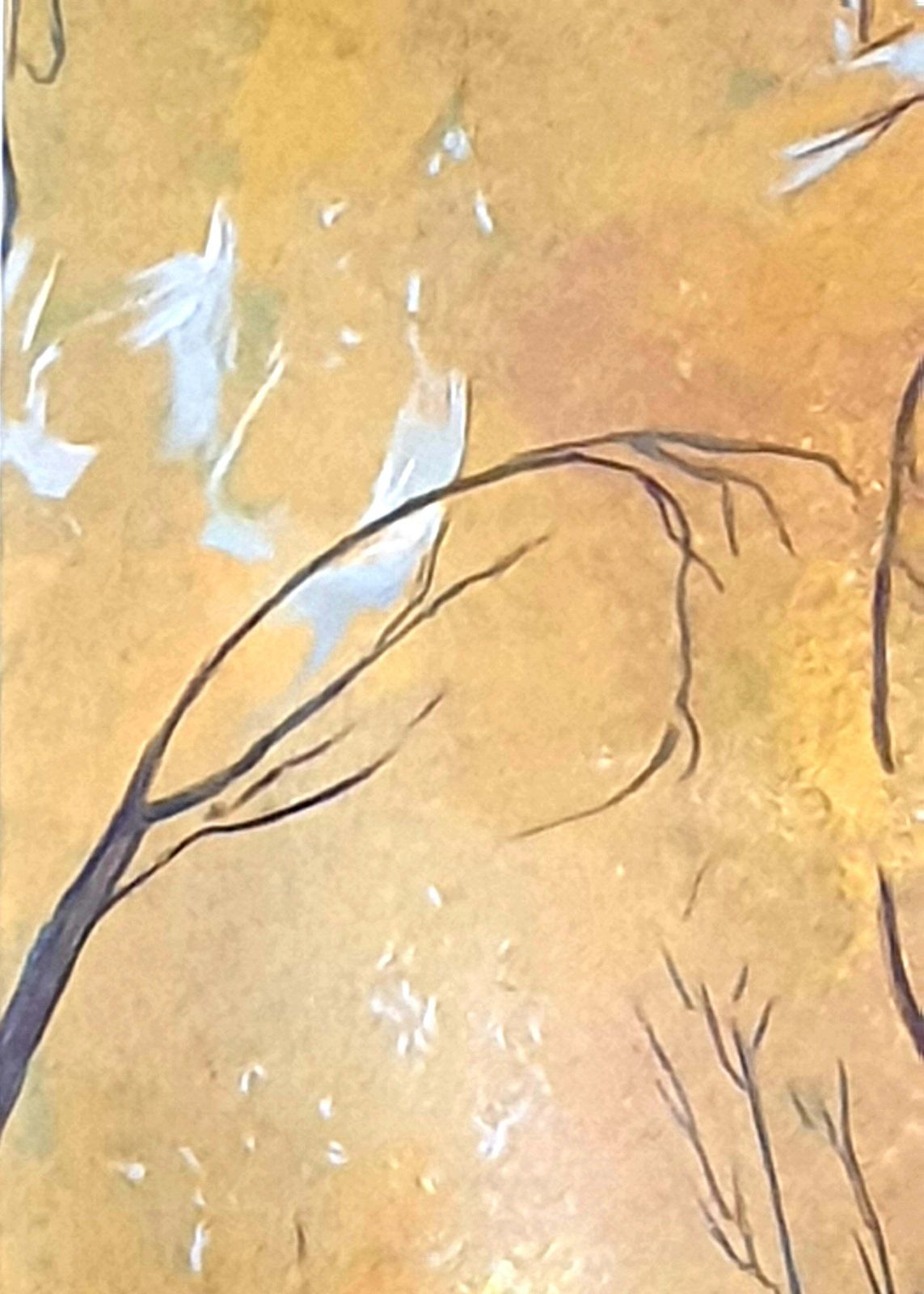 photo vinterior Francis Besson 'Forest In The Fall', Contemporary Impressionist Pastel, Homage To Gustave Klimt2018