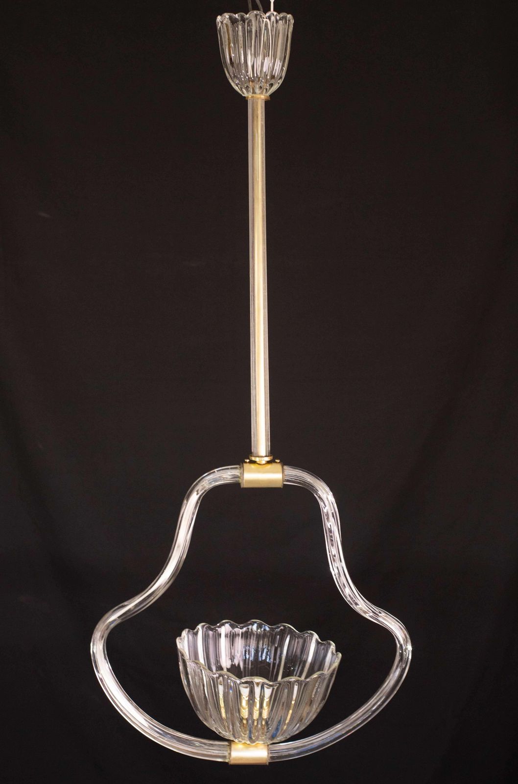 Elegant Art Decò Barovier And Toso Chandelier, 1940s photo Lighting