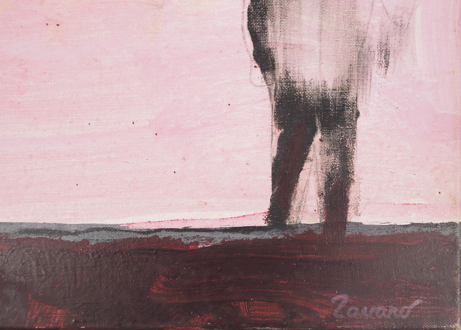 Albert Zavaro Figures In A Fauvist Landscape   Original Oil On Canvas, Signed 1965 photo furniture