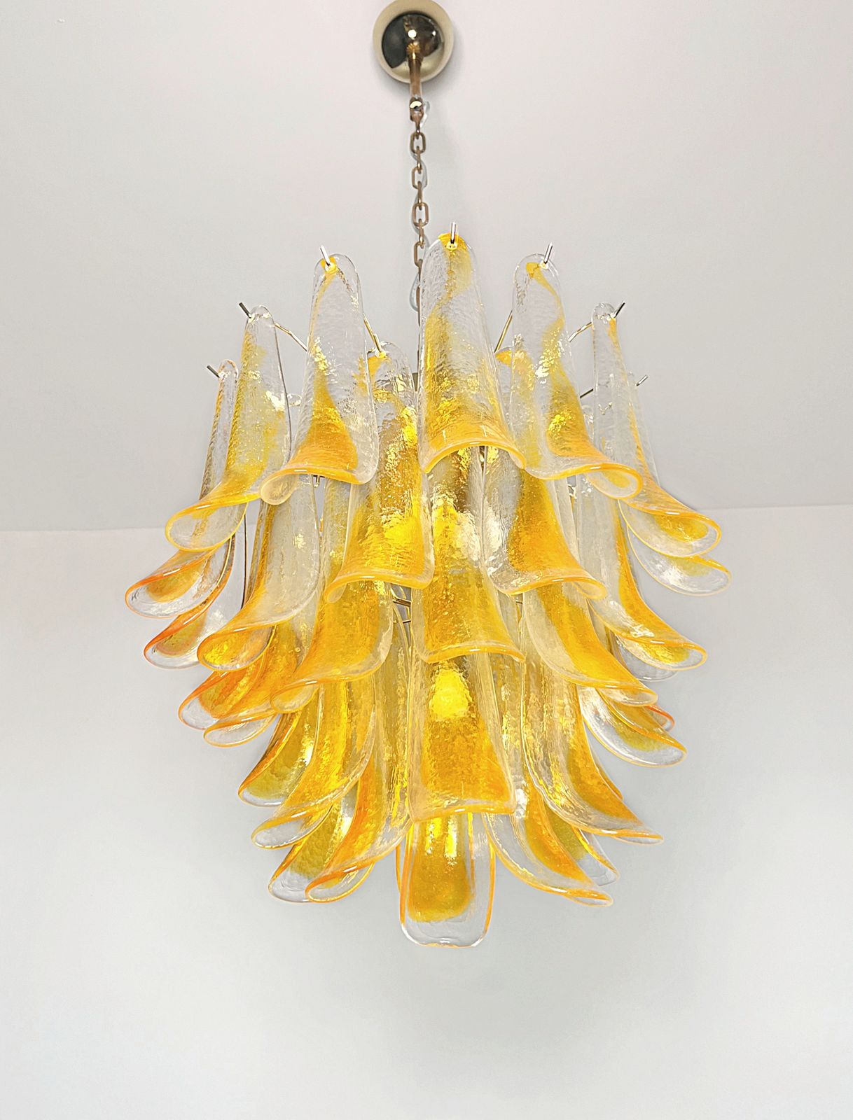 1380.0 Italian Vintage Murano Chandelier   41 Orange Glasses. photo