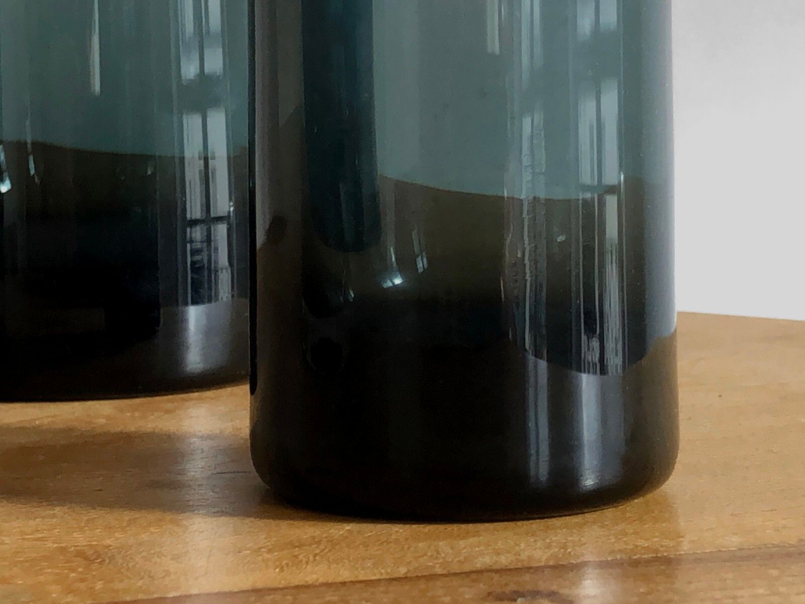 1960 Holmegaard 2 Scandinavian Glass Vases Free Form Modernist Murano Venini photo vinterior