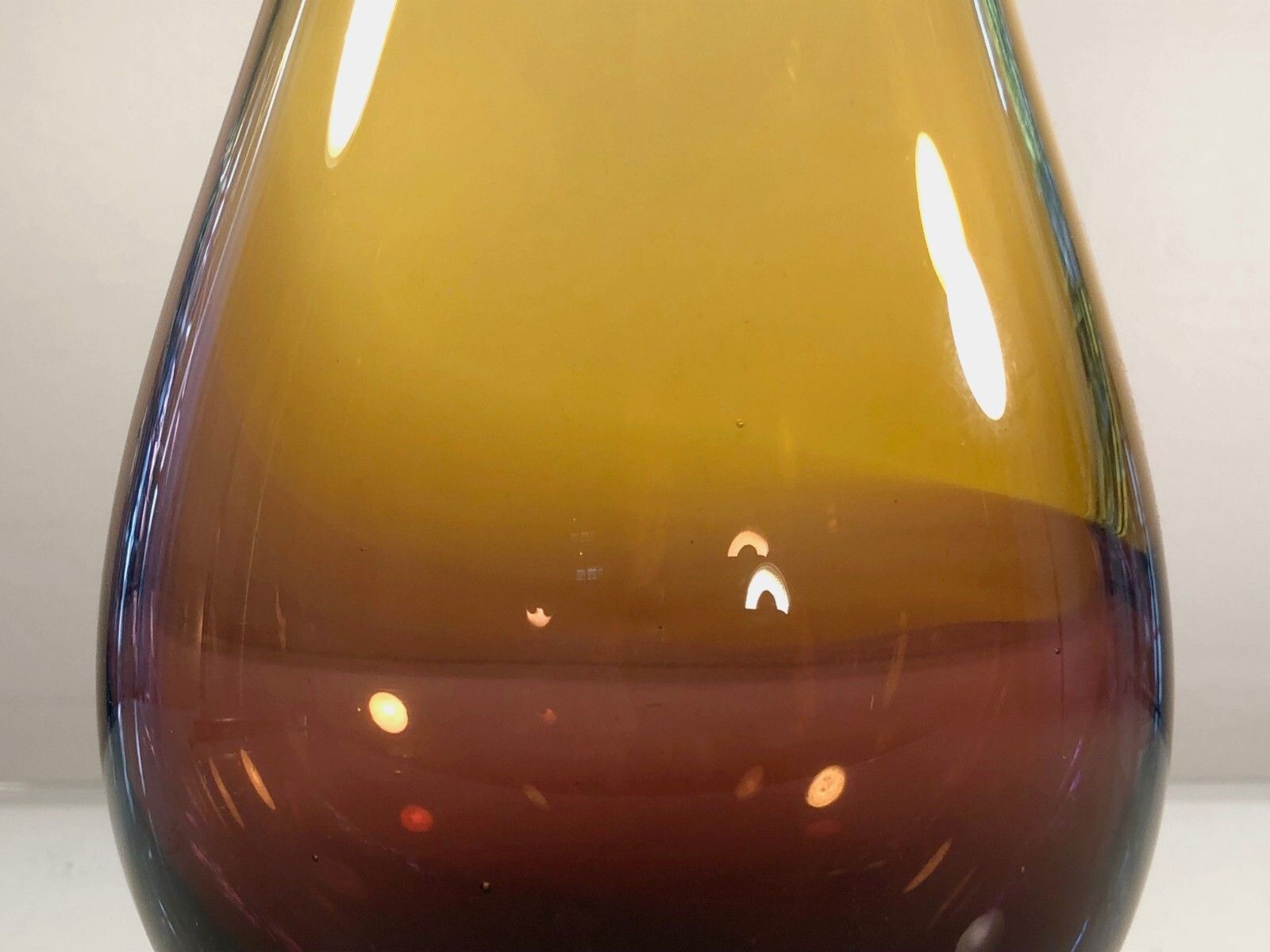 1960 Alex Dieulefit Vase Soliflor Glass Free Form Modernist Morin Ruelland photo for sale