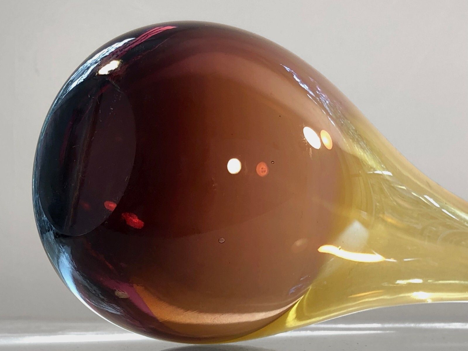1960 Alex Dieulefit Vase Soliflor Glass Free Form Modernist Morin Ruelland photo vinterior