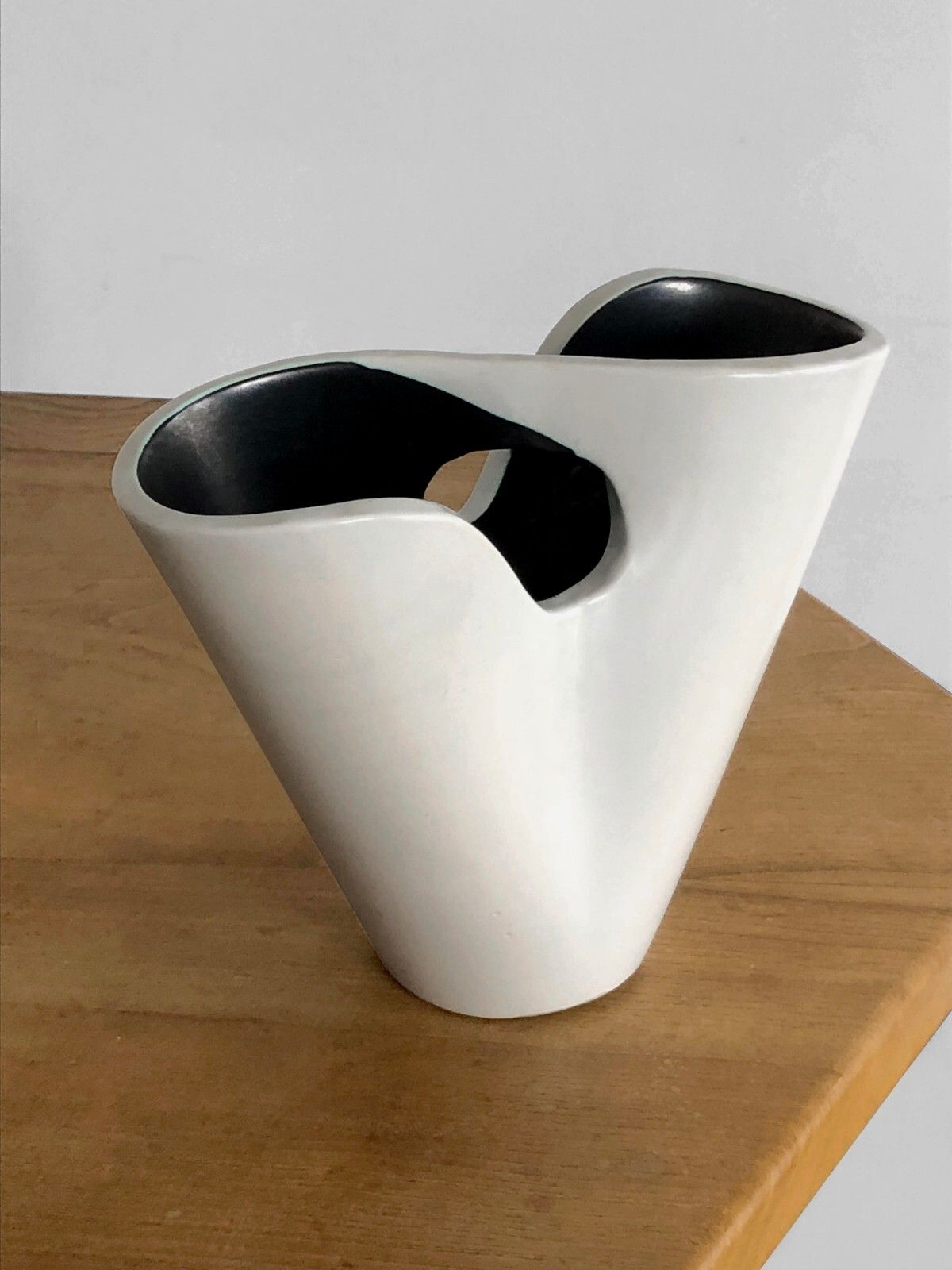 1950 Elchinger Modernist Ceramic Vase Free Form Juve Chambost Accolay photo Home Decor