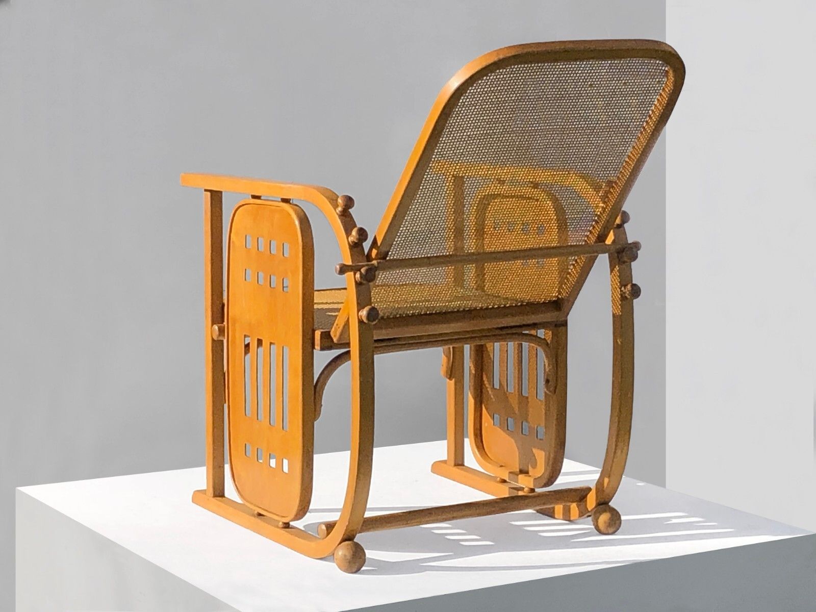 photo for sale 1910 Josef Hoffmann Armchair "Sitting Machine" Viener Werstatte Modernist