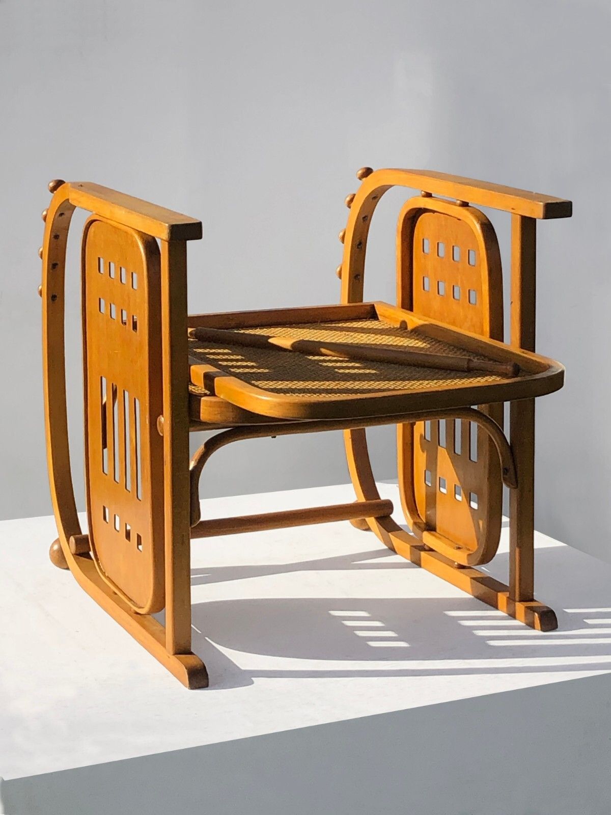 photo buy 1910 Josef Hoffmann Armchair "Sitting Machine" Viener Werstatte Modernist