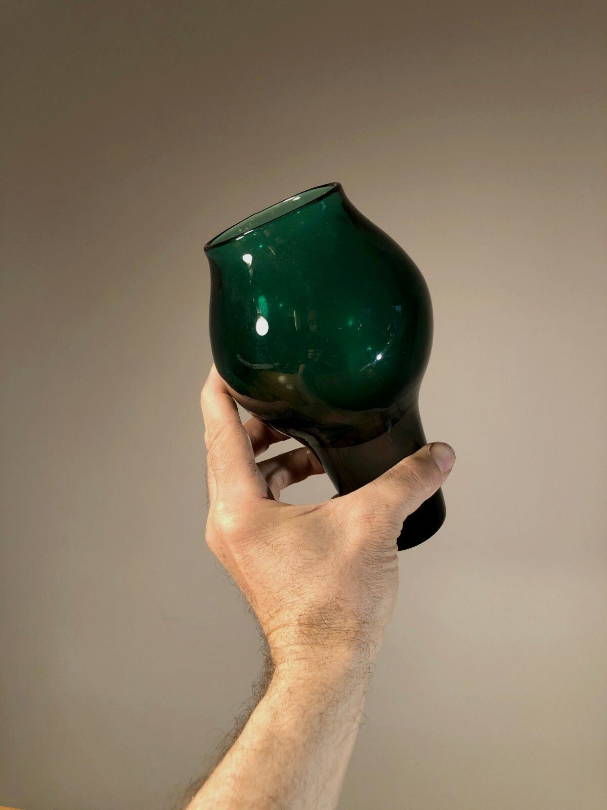1970 Modernist Murano Venini Dansk Freeform Glass Sculpture Vase Scandinavian photo for sale