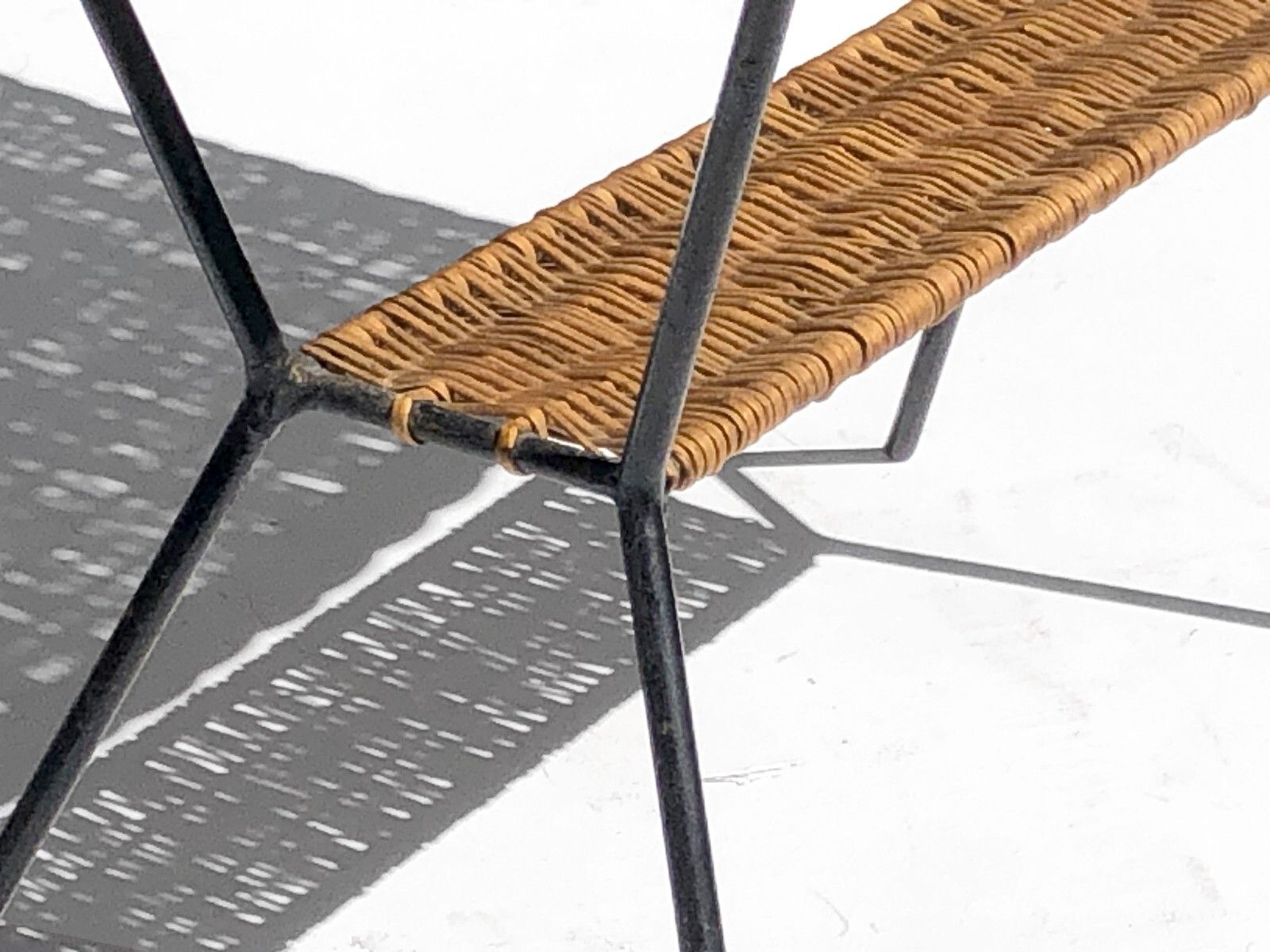 1950 Modernist Rattan Coffee Table Reconstruction Hitier Mategot Gascoin Sognot photo Furniture