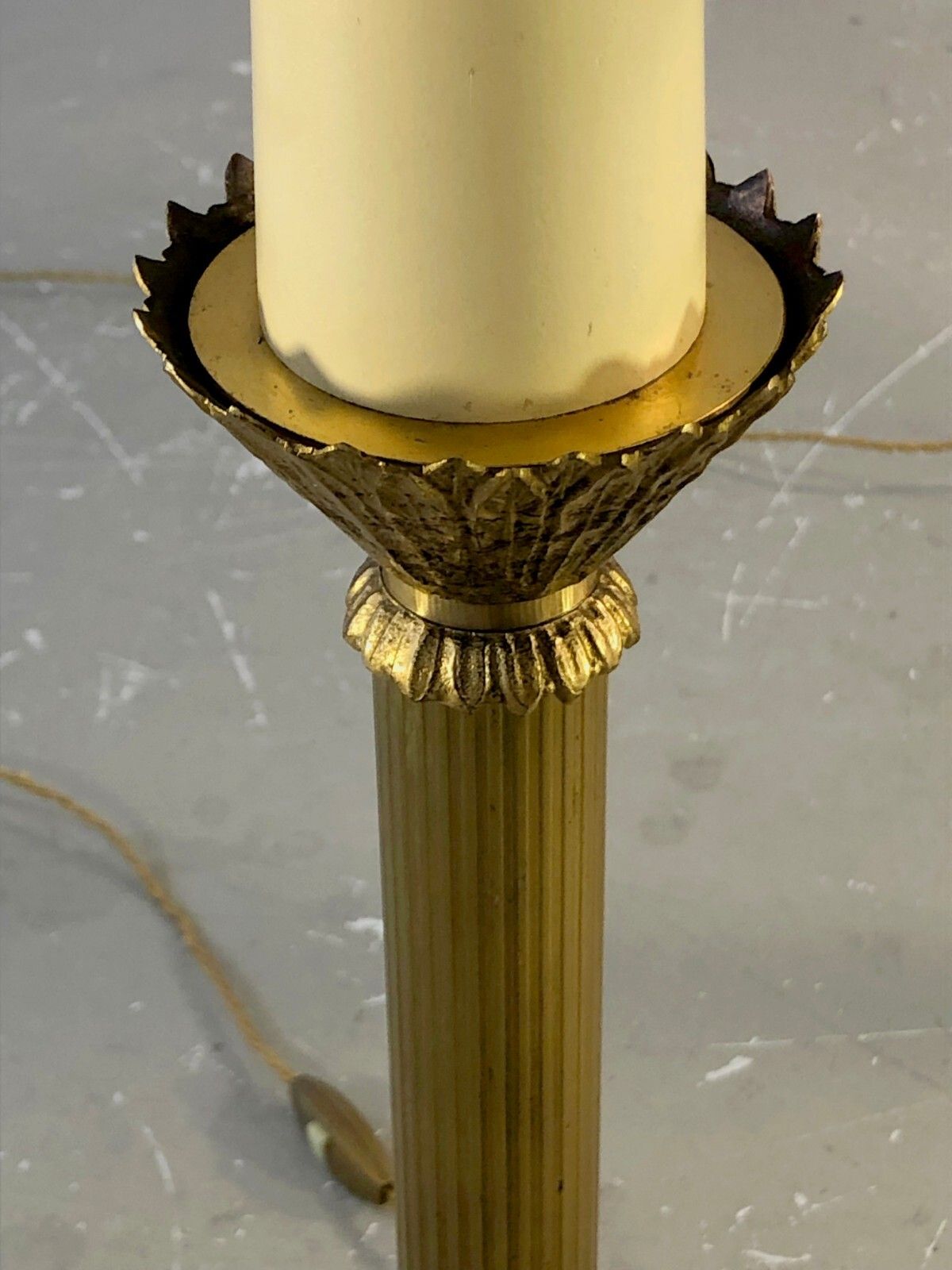 1960 & XIX 2 Shabby Chic Baroque Neo Classical Empire Lamps Jansen Versace photo vintage